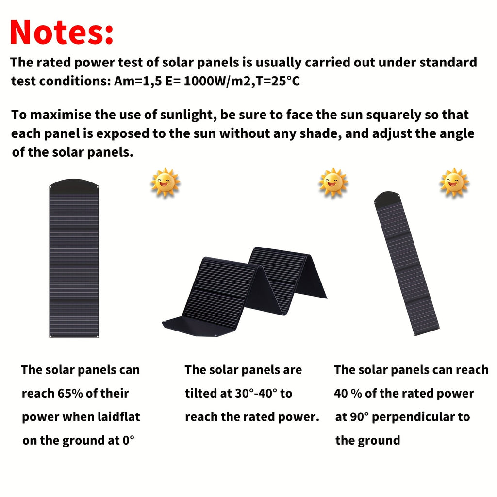 LVYUAN 400W/200W/120W Solar Battery Folding Panel with Adjustable Bracket Solar Panel for RV, Cruise Ship Yacht, Travel, Outdoor Adventure, Power Station, Camping, Solar Generator