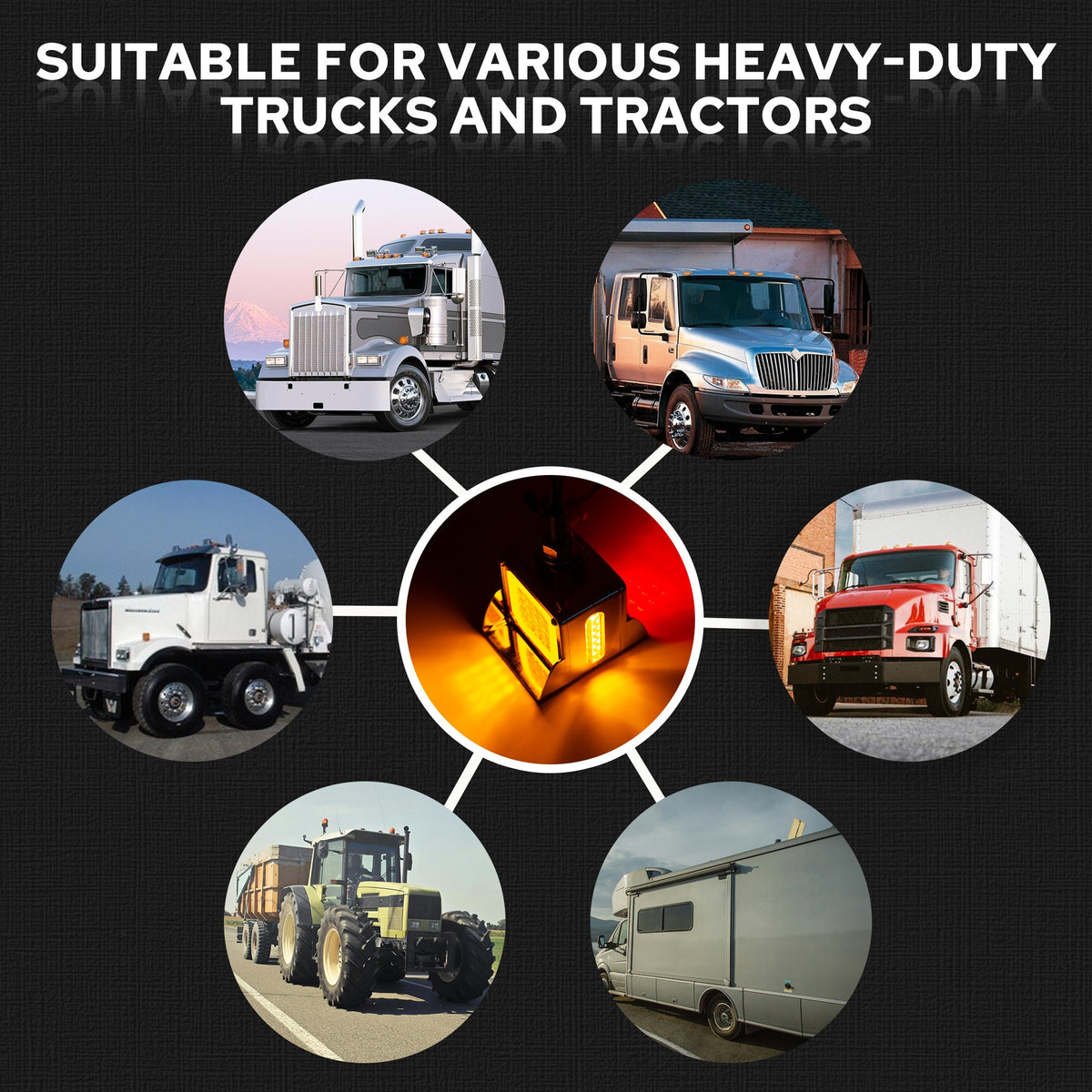 Truck Side Lights, Indicator Lights, Side Lights, LED Lights, Signal Lights, Car Lights, Square Lights