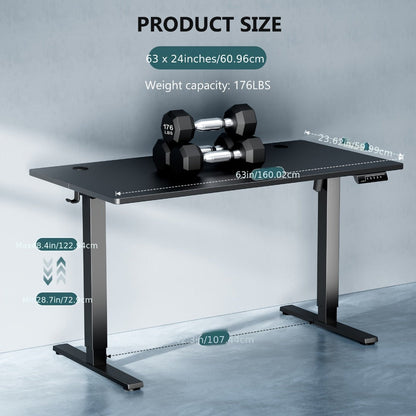 Electric Height-Adjustable Standing Desk with Adjustable Height for Home Office detail image - detail view 20