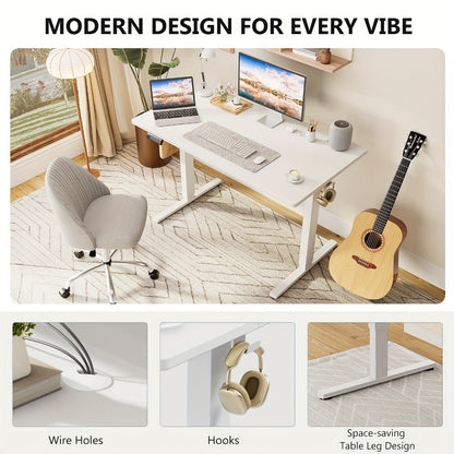 Electric Height-Adjustable Standing Desk with Adjustable Height for Home Office detail image - detail view 6