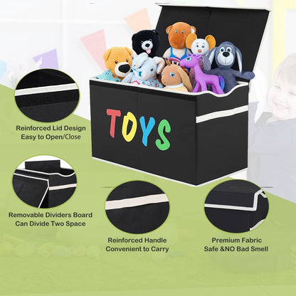 Extra-Large Kids Toy Storage Chest, Foldable Toy Box for Kids' Room detail image - detail view 5