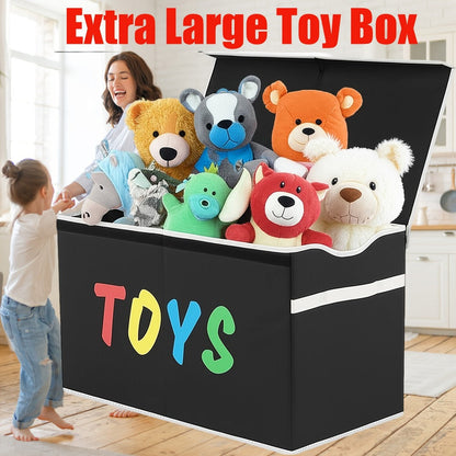Storage Box, Extra Large Collapsible Kids Chest with Big Handles 26.8x13.8x16 Inch shown in the main product view