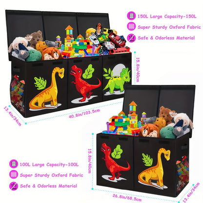 Extra-Large Kids Toy Storage Chest with Secure Lid for Kids' Room detail image - detail view 4