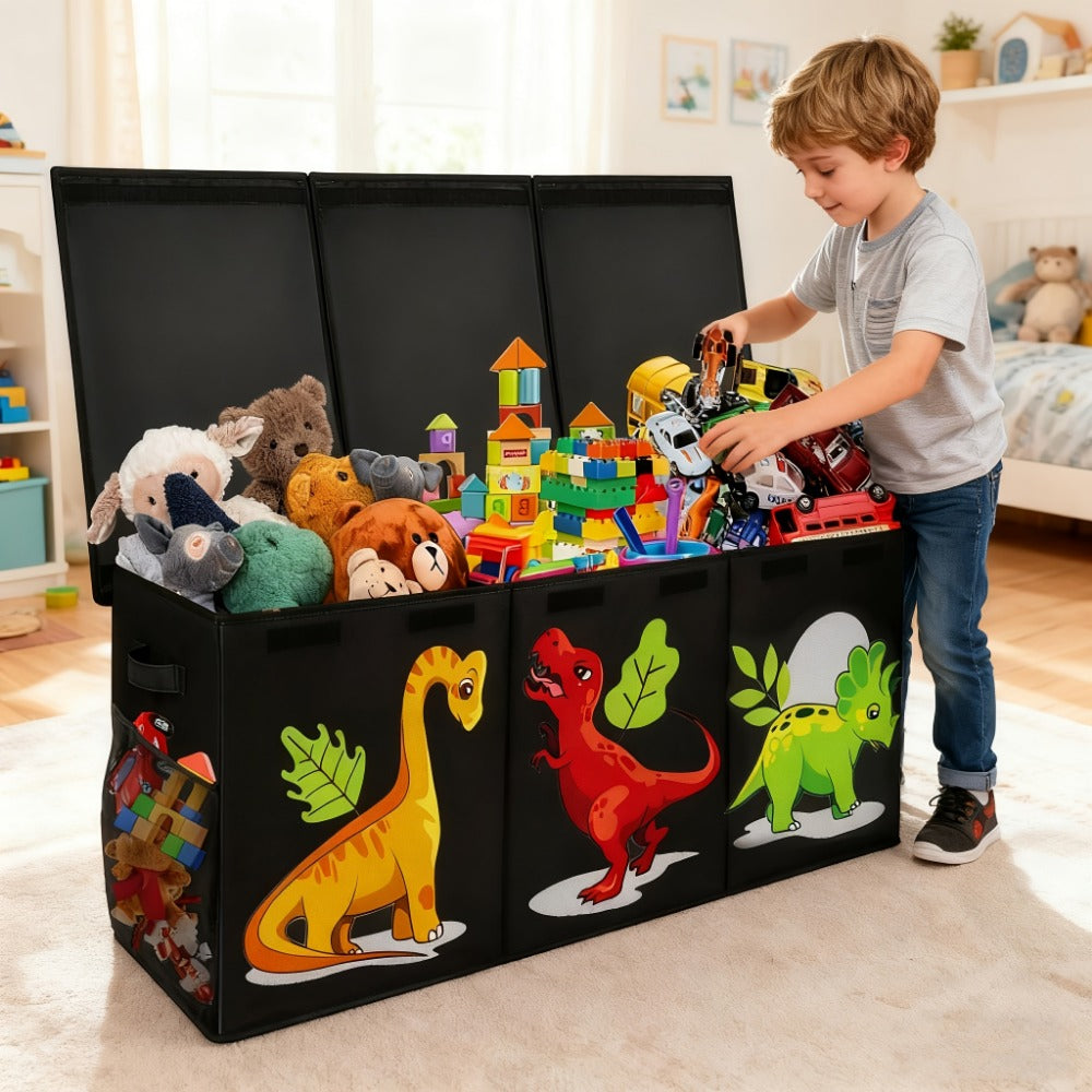 Extra-Large Kids Toy Storage Chest with Secure Lid for Kids' Room detail image - detail view 6