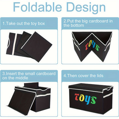 Extra-Large Kids Toy Storage Chest with Secure Lid for Organized Everyday Storage detail image - detail view 13