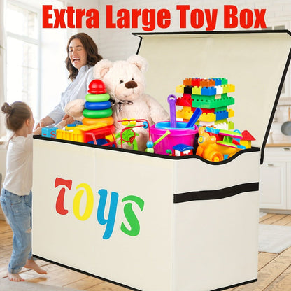 Extra-Large Kids Toy Storage Chest with Secure Lid for Organized Everyday Storage detail image