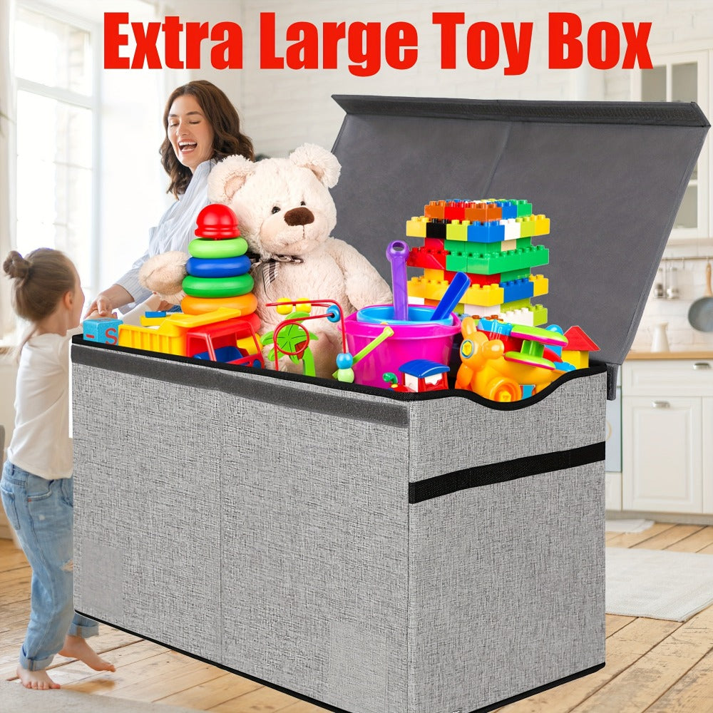Extra-Large Kids Toy Storage Chest with Secure Lid for Organized Everyday Storage detail image - detail view 6