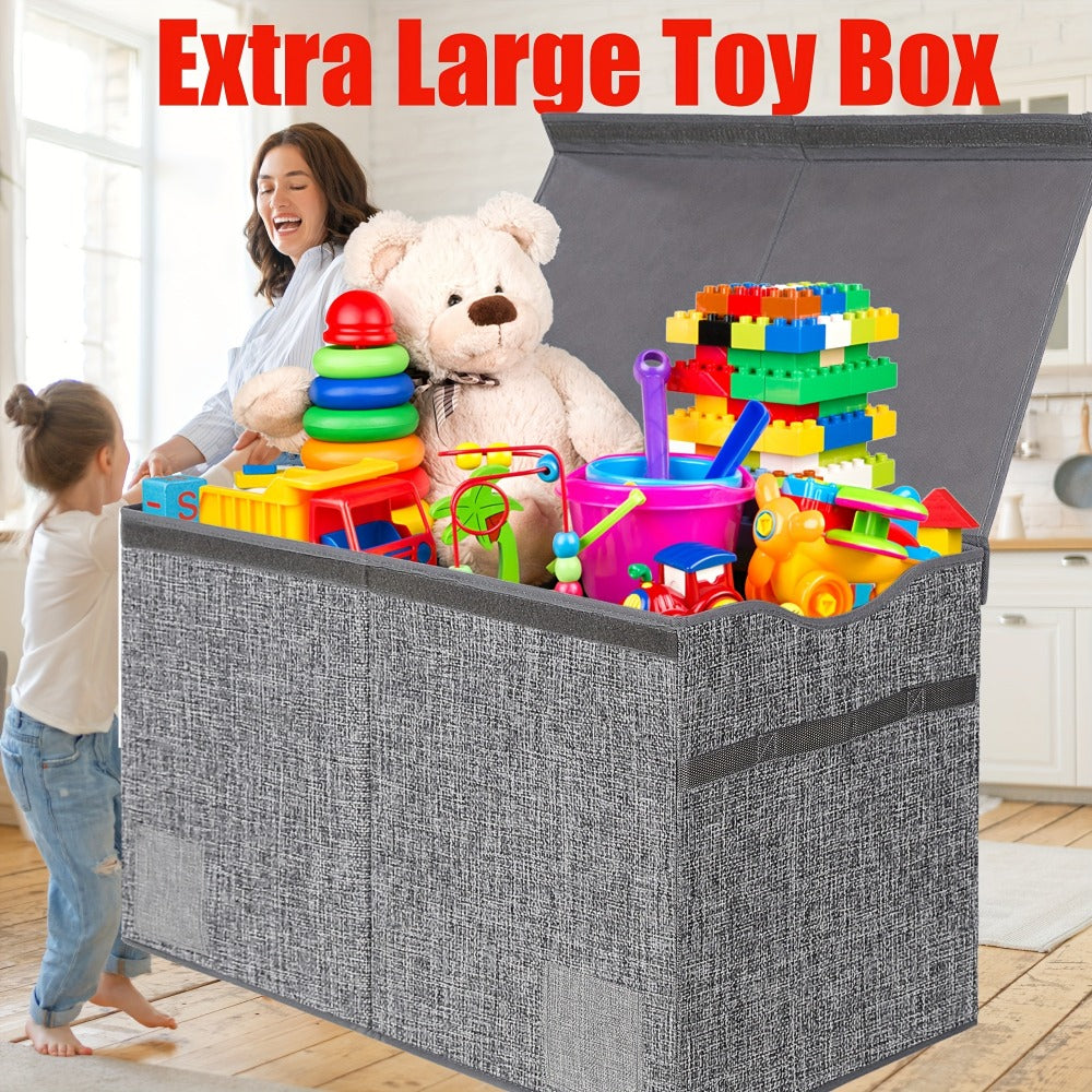 Extra-Large Kids Toy Storage Chest with Secure Lid for Organized Everyday Storage detail image - detail view 8