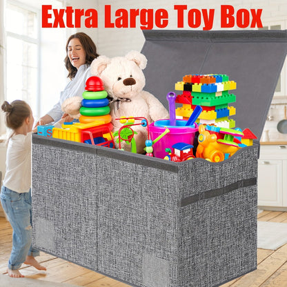 Extra-Large Kids Toy Storage Chest with Secure Lid for Organized Everyday Storage detail image - detail view 8