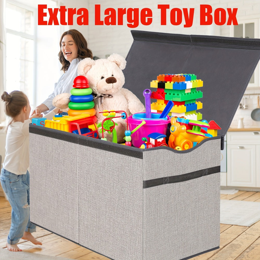 Extra-Large Kids Toy Storage Chest with Secure Lid for Organized Everyday Storage detail image - detail view 9