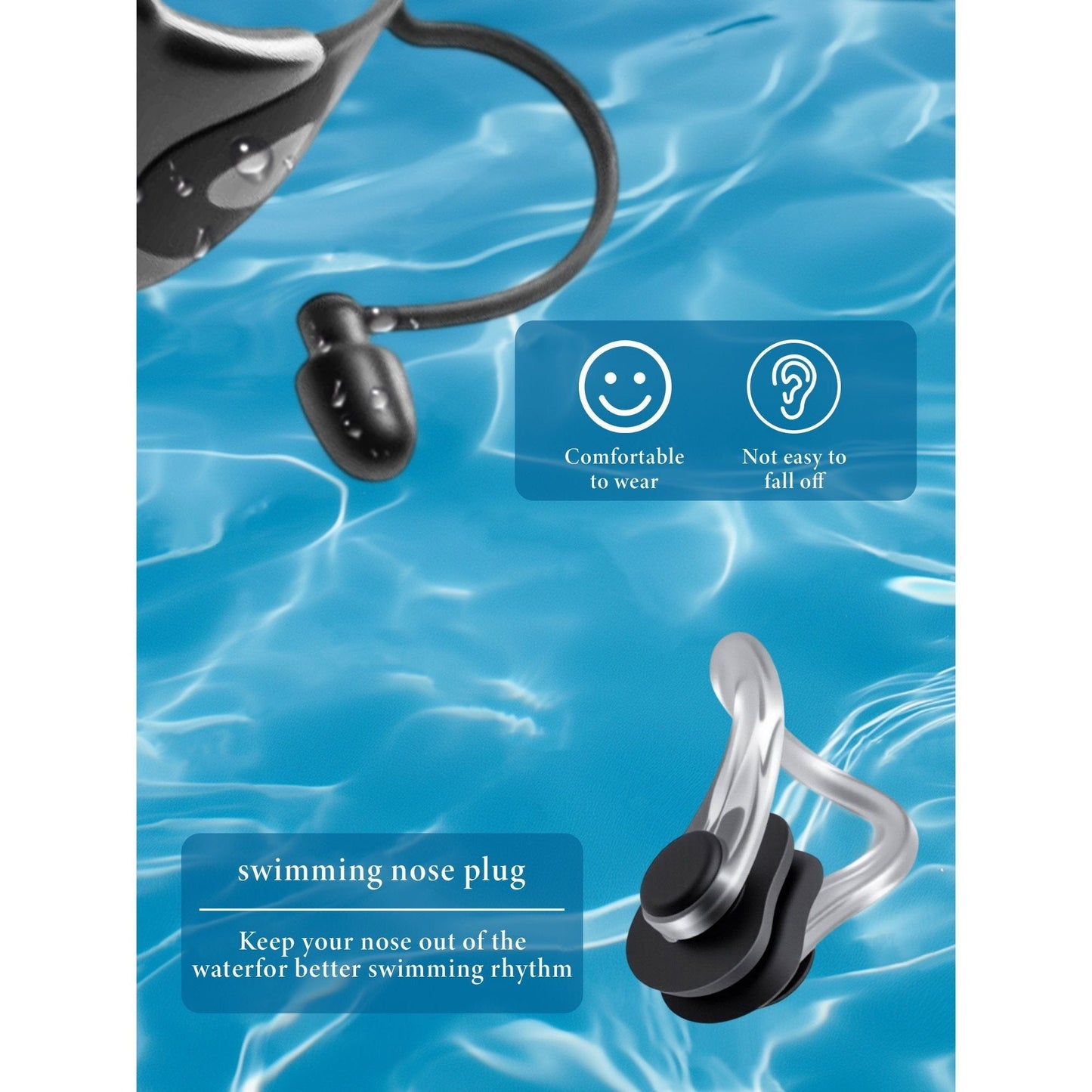 HD Swim Goggles 2 Pack – Anti-Fog Clear Vision, Adjustable Strap, Soft Seal Comfortable Fit for Adults, Pool Training Beach Water Sports, Earplugs Nose Clip Case Included