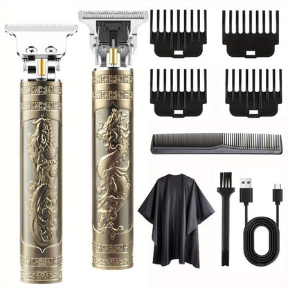 Electric Hair Clipper & Beard Trimmer Set for Men – USB Rechargeable Cordless Haircut Kit with 4 Guide Combs | Professional Home Barber Grooming Tool | Perfect Father's Day & Birthday Gift for Him