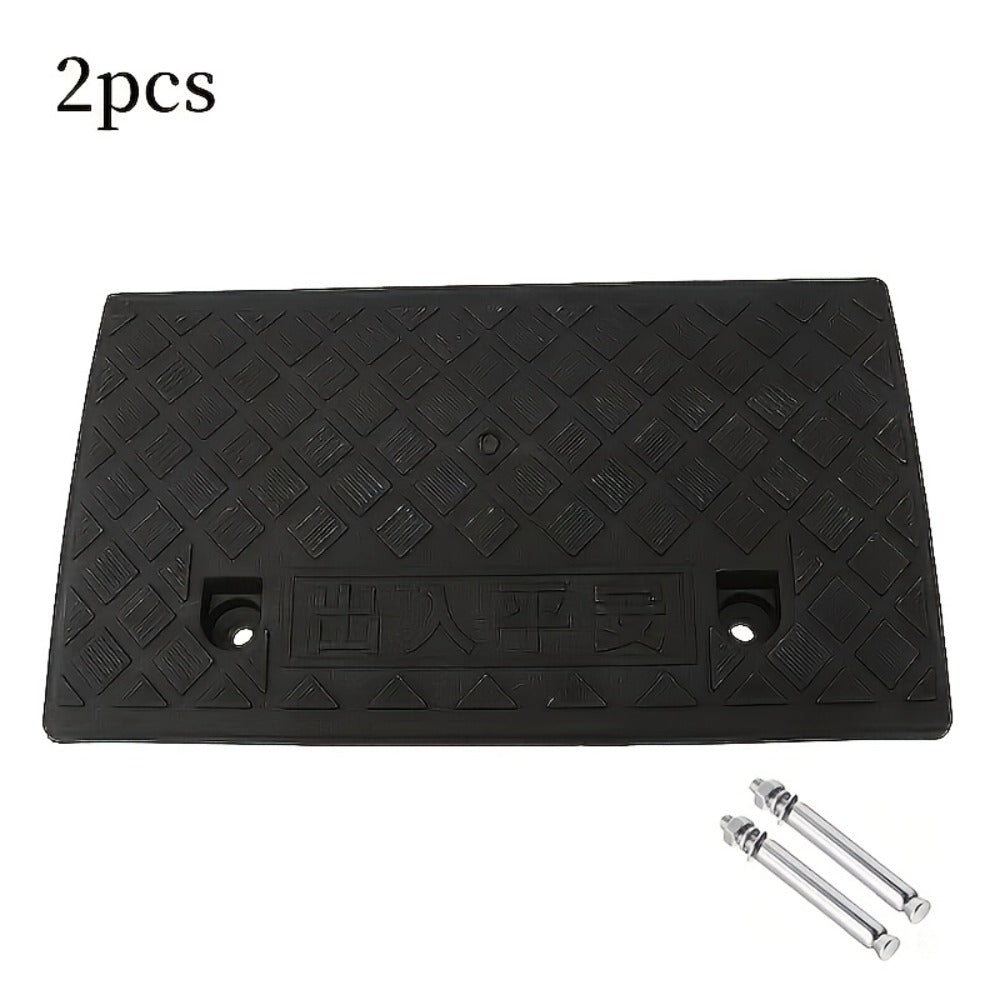Portable Plastic Car Ramps - Heavy Duty Anti-Slip Threshold Ramps for Cars, Wheelchairs, Bicycles & Medical Equipment, Weather Resistant, Multiple Heights Available
