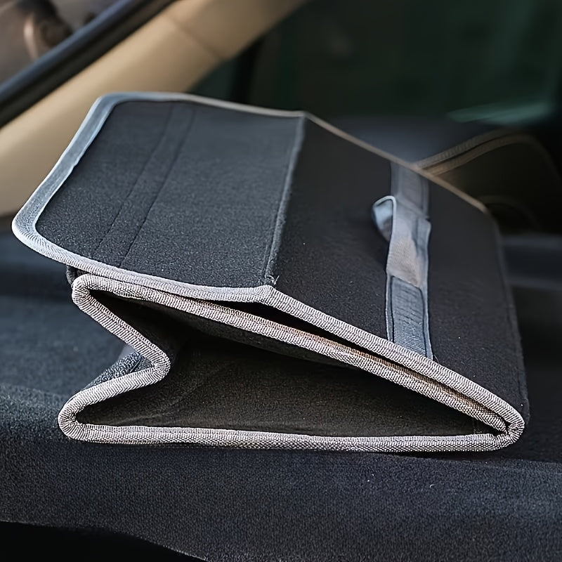 1pc Foldable Storage Box, Dual-Use Soft Storage Container for Car and Home, Lightweight Trunk Organizer