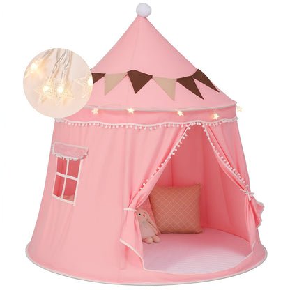 Pop-Up Dome Pet Tent for Large Cats - Automatic Instant Setup Outdoor Indoor Cat Tent House, Available Basic or Deluxe with Mat Star Lights & Flag, Portable No-Assembly Pet Shelter, Patio Garden Use