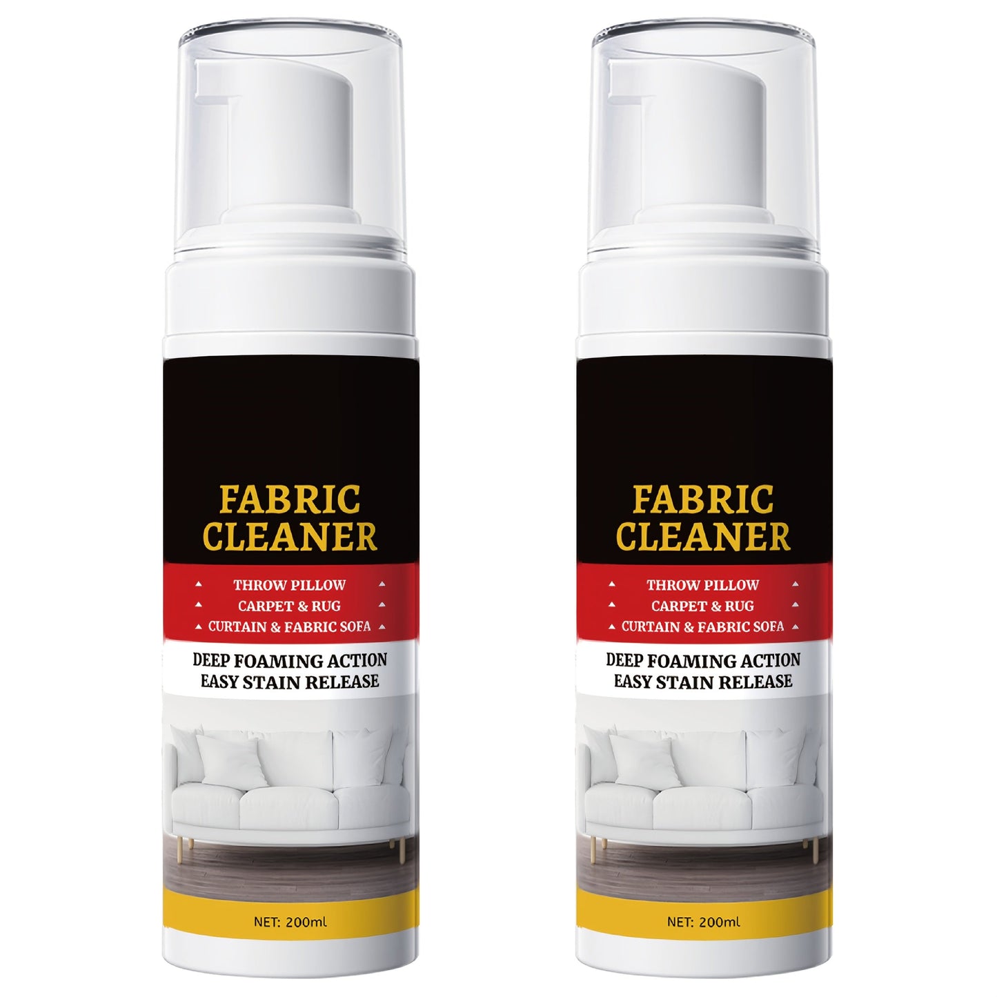 Upholstery Cleaner Spray Multi-Fabric Stain Remover 6.76oz Spot Cleaner for Couch Sofa Rug Carpet Clothes Car Seat Mattress Laundry Multi-Purpose Fabric Cleaner for Home and Car 1 2 3 4 5 Pack