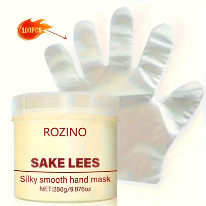 Hand Mask Cream 280g Moisturizing Brightening with Licorice & Distillers Grains – Deep Hydration for Dry Rough Peeling Hands, Hypoallergenic Anti-Aging Skin Care Treatment for Women