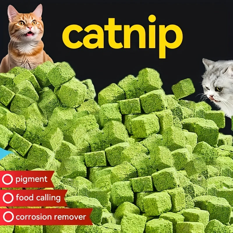 Cat Grass Pellets Freeze-Dried 150g – Mint Flavor Hairball Control Granules, Natural Chewing & Teeth Grinding Snack for Cats, Digestive Support Cat Treat (5.29oz)