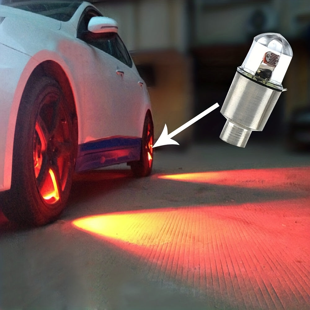12pcs Colorful Wheel Light Cap Car Tire Valve Core