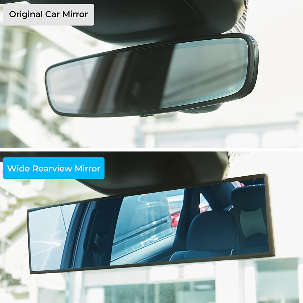 2Pack Car Rear View Mirrors 12.6 Inch Clip-On Wide-Angle Convex Design Anti Glare Reduces Blind Spots for Cars Suvs Trucks Vehicle Replacement Enhanced Vision Safety