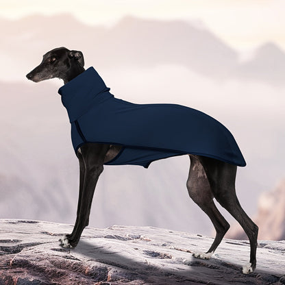 High Neck Dog Coat Warm Pullover – Solid Color Woven Polyester Pet Jacket, Machine Washable, All-Season Fall & Winter Dog Apparel for Small Medium Large Breeds, Colors: Burgundy, Navy, Green, Sizes XL–4XL