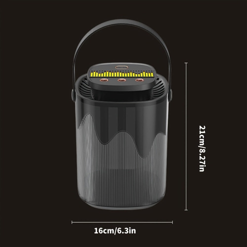 Large Capacity Desktop Humidifier with Night Light – 101oz 3-Nozzle USB Rechargeable Cool Mist Humidifier for Bedroom, Office, Dorm & Home, Quiet Air Humidifier with LED Night Light, Holiday Gift