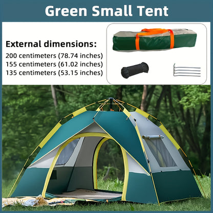 Automatic Pop-Up Camping Tent 4 Person UV Protection Insect Net Sunshade Waterproof Instant Setup Beach Park Outdoor Family Tent