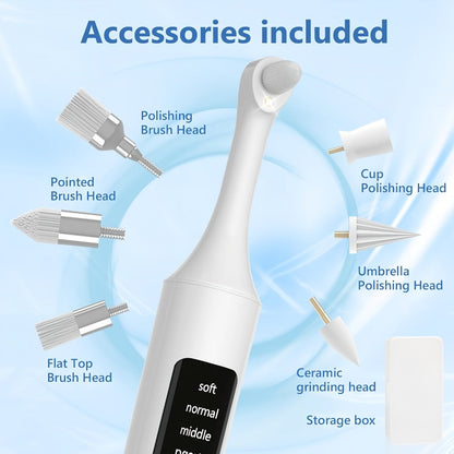 Tooth Polisher Rechargeable – 6 Brush Heads & 5-Speed Settings, Electric Teeth Polishing Tool for Plaque Removal, Stain Removal & Teeth Whitening, Professional-Level Dental Care at Home