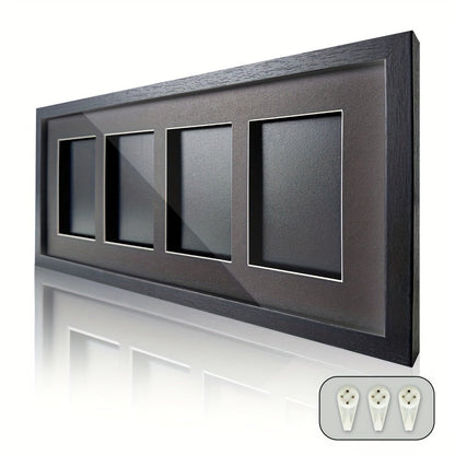 Trading Card Display Case Wall Mounted Wood Frame – Pokemon TCG Sports Cards 35–360pt Compatible, 1/2/4/6/10 Grid Options, Card Collector Gift for Teen & Adult Ages 14+