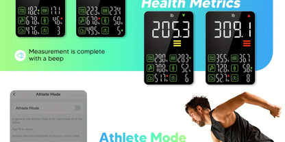 Smart Body Scale 14-in-1 – Body Fat Scale with BMI, Muscle Mass & 14 Health Metrics, Wireless Bluetooth App Sync, Auto Recognition, 500 lb Capacity, HD LED Display for Home & Gym Use
