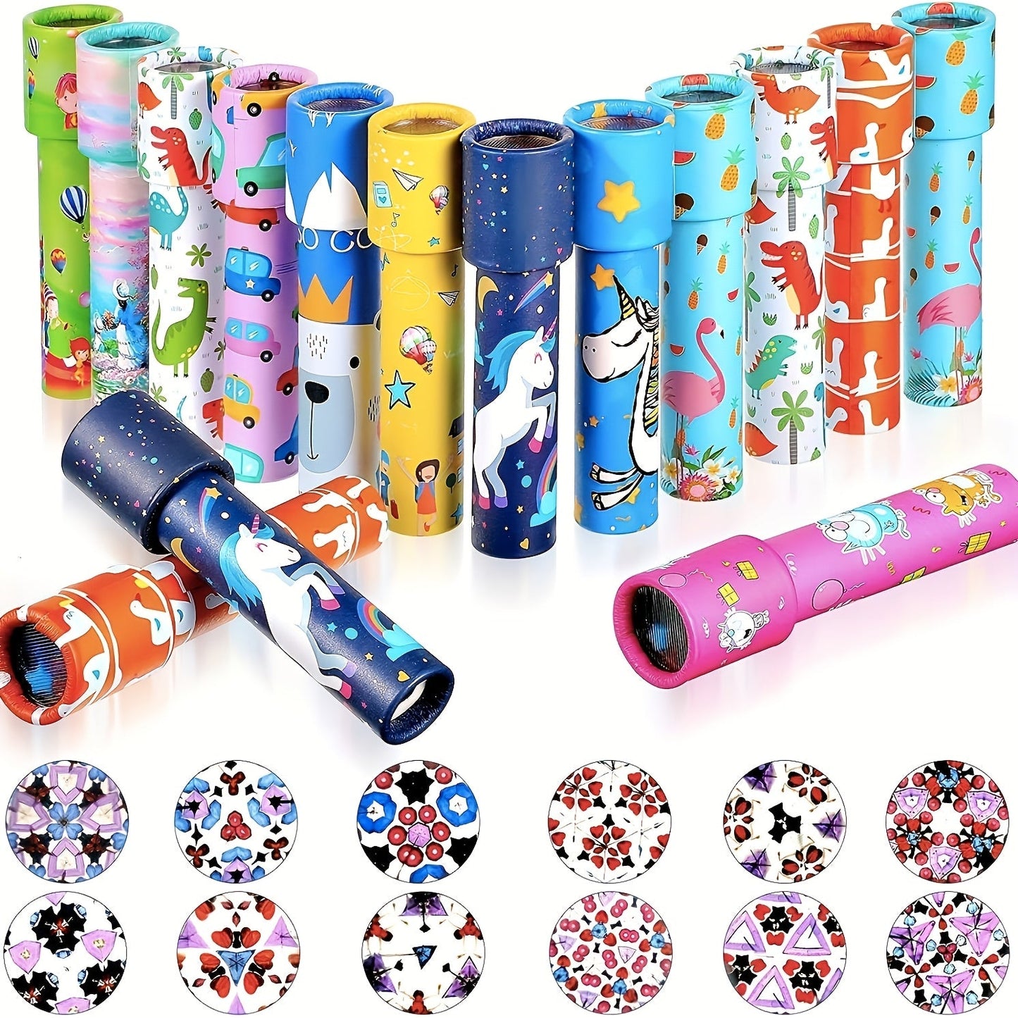 Kaleidoscope Toys Bulk 18 Pack – Classic Vintage Educational Optical Toy for Kids Birthday Party Favors Goodie Bag Fillers Classroom Prizes Stocking Stuffers STEM Gift