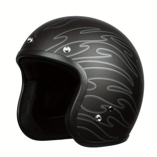 3/4 Open Face Motorcycle Helmet – Wide Field of Vision, Lightweight Shell, Multiple Graphic Styles, Easy-Clean Design, Adult S/M/L/XL