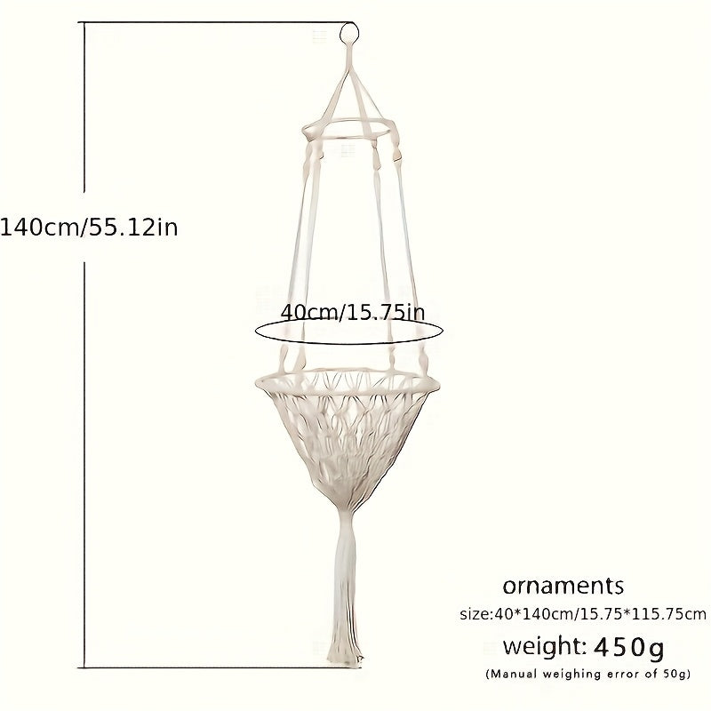 Hand-Woven Rope Cat Hammock & Swing Bed – Indoor Cat Nest Basket for 1-2 Cats, 11.81" & 15.75" Diameter