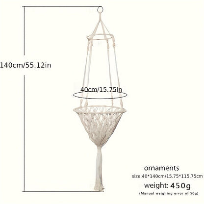 Hand-Woven Rope Cat Hammock & Swing Bed – Indoor Cat Nest Basket for 1-2 Cats, 11.81" & 15.75" Diameter