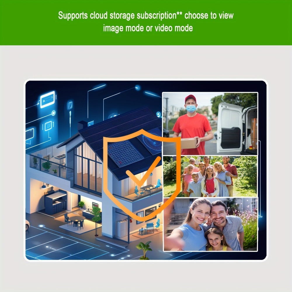 Video Doorbell Camera 1080P HD Wireless with Night Vision, Motion Detection, Two-Way Audio, Indoor Chime & Cloud Storage – 5200mAh Battery, 166° Wide Angle, 2.4GHz WiFi Smart Door Camera