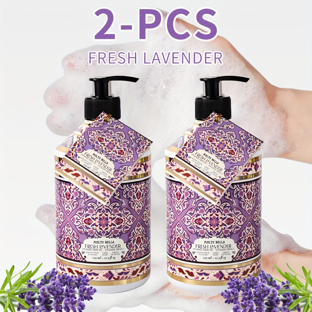 Moisturizing Liquid Hand Soap 2-Pack 21.3 fl oz Each — Foaming Pump Dispenser in 5 Scents, Gentle Gel Formula for All Skin Types, Bathroom Kitchen Office & Travel Hand Wash