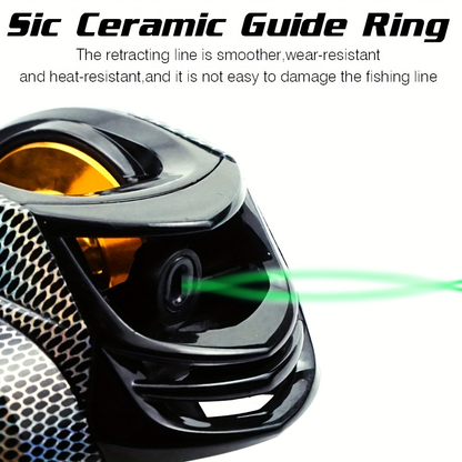 Lightweight Baitcasting Reel with Magnetic Brake System – 22LB Max Drag, Ergonomic Handle, Saltwater Freshwater Fishing Reel for Bass Trout Carp, Left Right Hand Available