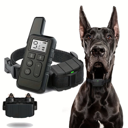 Bark Control Collar with Remote 9-Level Adjustable – Rechargeable Dog Training Collar with Sound, Vibration & Shock Modes, 500m Range for Small Medium Large Dogs (Red & Black)