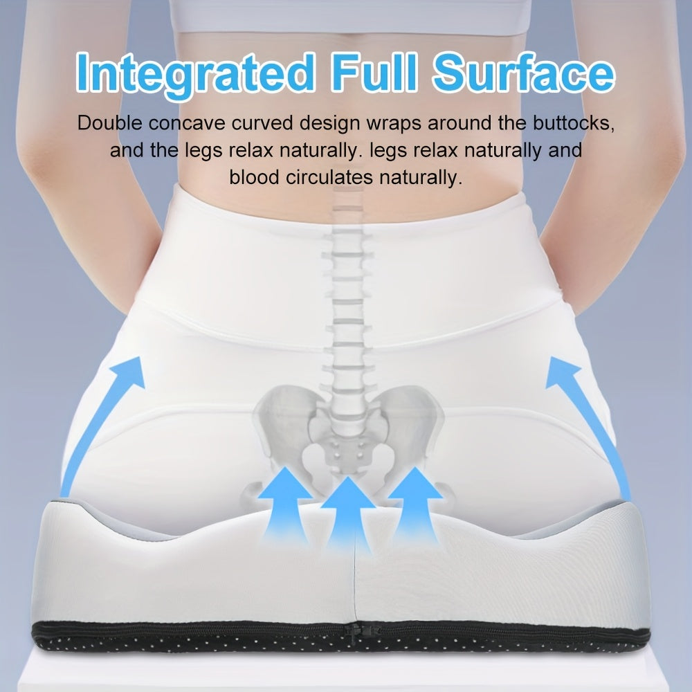 1pc of Ergonomic Memory Foam Cushion for Coccyx Support - Designed for Office Chairs, Washable, And Provides Comfort for Wheelchairs And Car Seats with a Soft Seat Pad