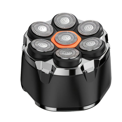 Rotary Electric Shaver for Men 5D 7D Detachable Multi-Head Floating Razor LED Display Type-C Fast Charging Cordless Grooming Kit for Home Travel Smooth Close Shave