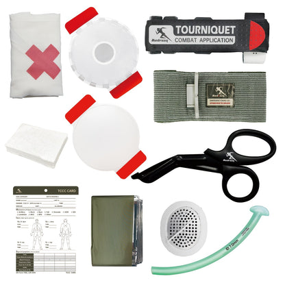 IFAK Trauma First Aid Kit – Advanced Bleeding Control & Wound Care Kit with Tourniquet, Sterile Supplies for First Responders, Emergency Preparedness, Tactical & Outdoor Use (Yellow)