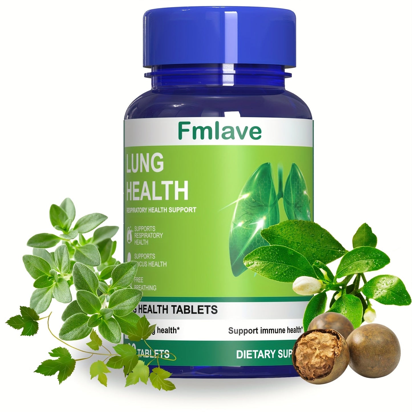 Herbal Lung Cleanse Supplement 60 Tablets — Respiratory Health Support, Breathing Comfort, Mucus Clearance & Immune Boost | Natural Lung Detox for Women & Men | 36g Herbal Extract Blend