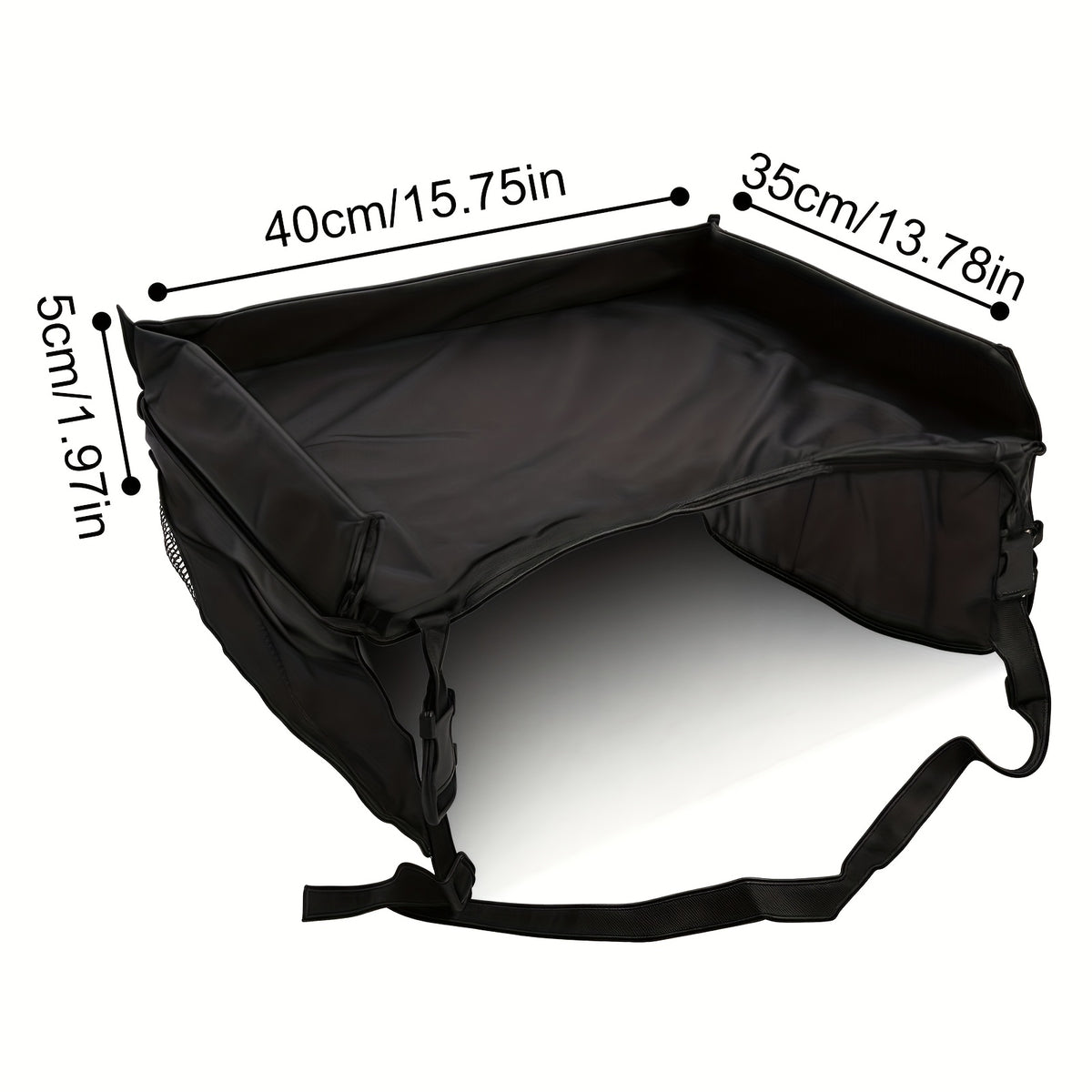 1pc Foldable And Expandable Polyester Youngsters Car Seat Travel Tray with Multiple Storage Pockets - Lightweight, Wall-Mountable Design for Airplane, Car And Home Use, Car Storage Tray | Versatile Travel Accessory | Sturdy Constructio