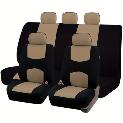 Full Coverage 5-Seat Universal Car Seat Covers, Breathable Fabric, Wear-Resistant, Seat Protection, Suitable for All Seasons. Universal Fabric Suitable for Most 5-seat Car Models on the Market