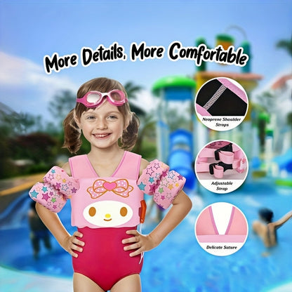 Toddler Swim Vest Kids Life Jacket Arm Floaties Sanrio 20-66lbs