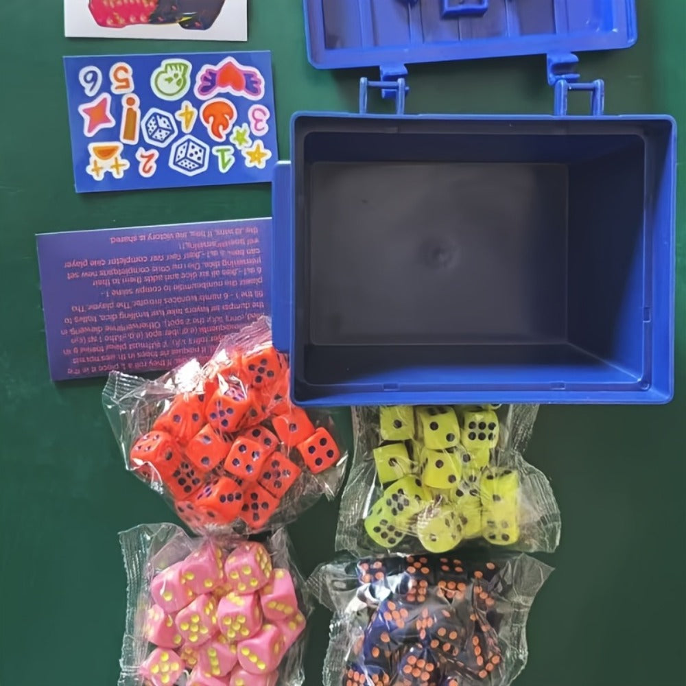 Fast-Paced Dice Rolling Board Game with 80 Dice – Addictive 2-4 Player Party Game for Adults & Groups, Portable Travel Game Night Set with Game Board, Graffiti Stickers & Rules