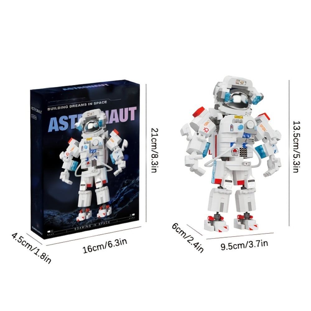 Astronaut Space Building Blocks 623 Piece Micro Particle DIY Kit – Space-Themed Mini Bricks ABS Assembly Desk Decor Stress Relief Gift for Boys Girls Teens Adults Birthday Easter Christmas