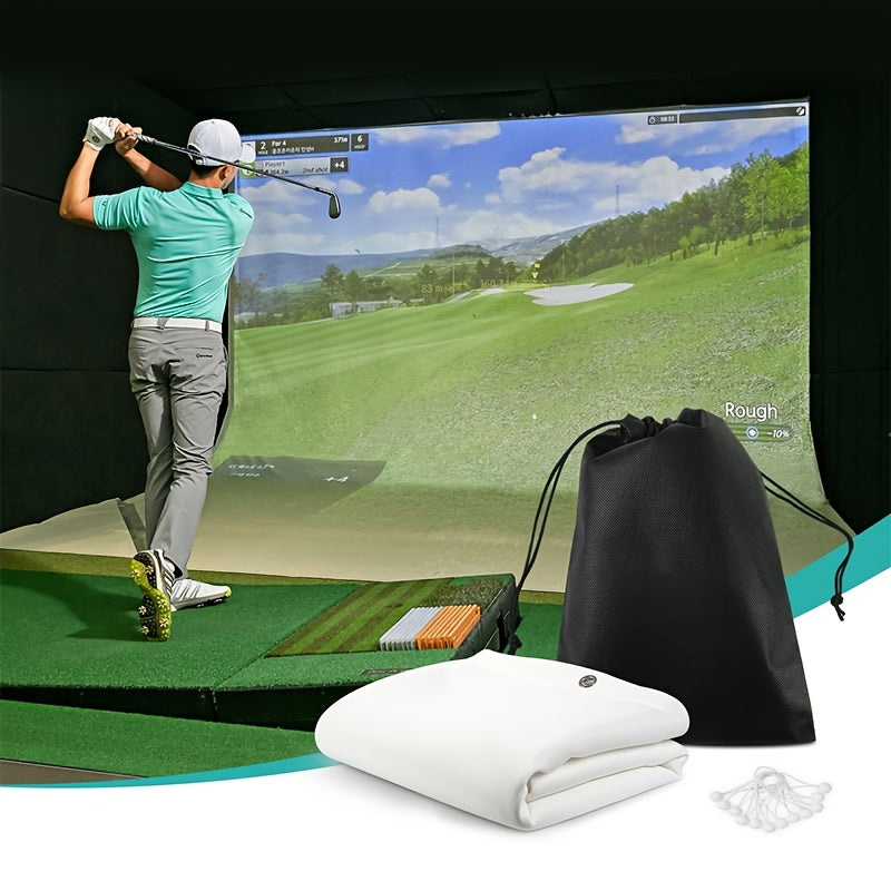 Golf Impact Screen 4K UHD – Ultra-Quiet 3D Golf Simulator Projector Screen, Wear-Resistant, Indoor Golf Training, 3 Sizes