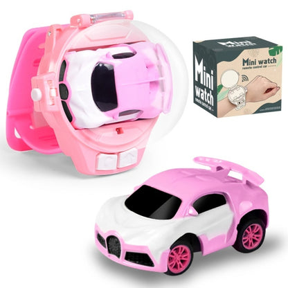 Watch Remote Control Car for Kids Mini Alloy Electric RC Racing Car with Wearable Wrist Watch Controller – Cool Unique Birthday Christmas Halloween Gift for Boys Girls Ages 4+, Blue Pink Indoor Toy Car