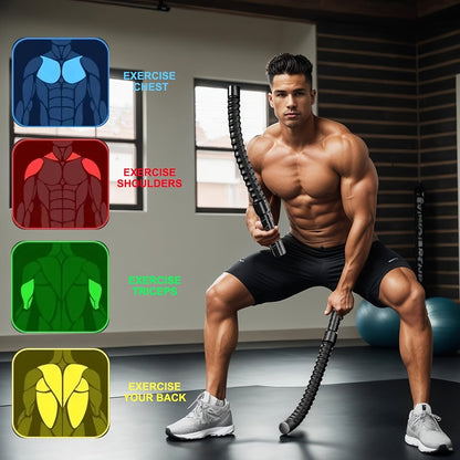 Cordless Battle Rope Set 2pcs Portable Home Gym Fitness Training Rope Arm Muscle Workout Sling Exercise Equipment for Men Women
